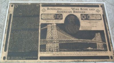 Roebling  Wire Rope and American Bridges Marker image. Click for full size.