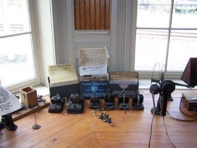 Telegrapher's Desk...Six keys and four separate lines image. Click for full size.