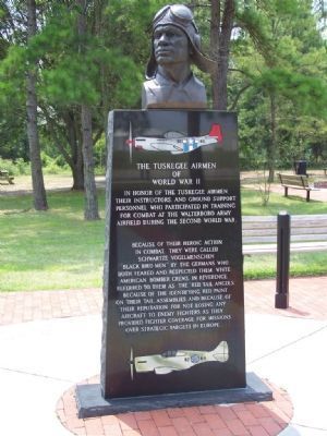 The Tuskegee Airman of World War II Marker. Click for full size. The Tuskegee Airman of World War II Marker image. Click for full size.