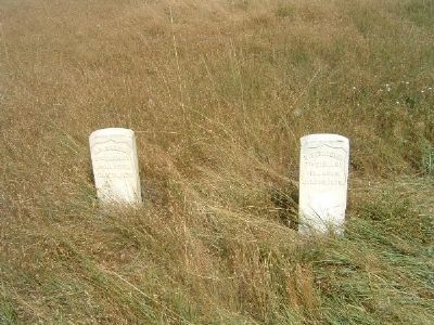 Markers Where 7th Cavalry Soldiers Fell image. Click for full size.