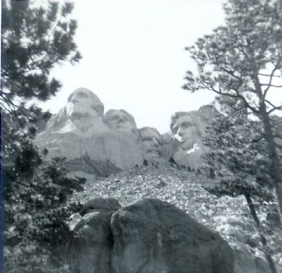 Mount Rushmore National Memorial, ca. 1963 image. Click for full size.