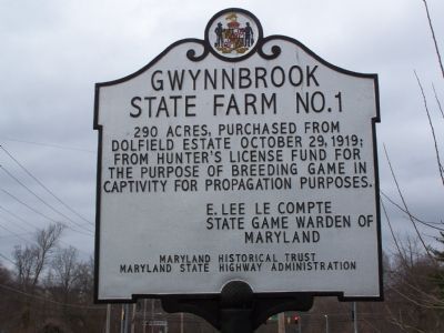 Gwynnbrook State Farm No. 1 Marker. Click for full size. Gwynnbrook State Farm No. 1 Marker image. Click for full size.