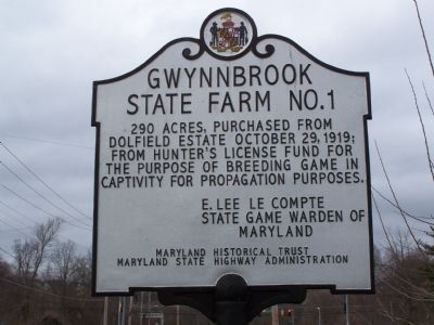 Gwynnbrook State Farm No. 1 Marker image. Click for full size.