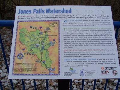 Jones Falls Watershed Marker. Click for full size. Jones Falls Watershed Marker image. Click for full size.