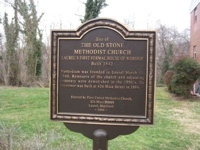 The Old Stone Methodist Church Marker. Click for full size. The Old Stone Methodist Church Marker image. Click for full size.