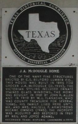 J. A. McDougle Home Marker image. Click for full size.