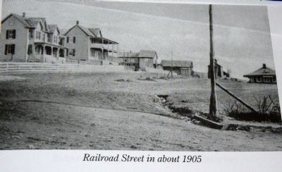 The view down Railroad Street in about 1905. image. Click for full size.