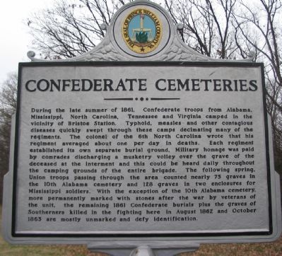 Confederate Cemeteries Marker image. Click for full size.
