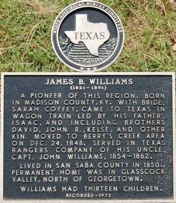 James B. Williams Marker image. Click for full size.