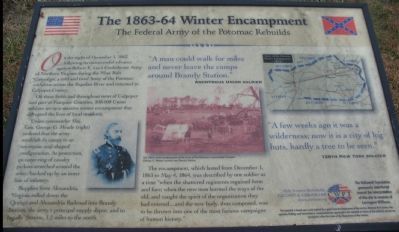 The 1863-64 Winter Encampment Marker image. Click for full size.