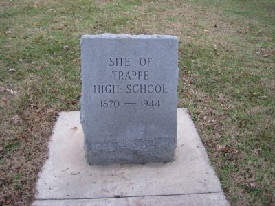 Site of Trappe High School Marker. Click for full size. Site of Trappe High School Marker image. Click for full size.