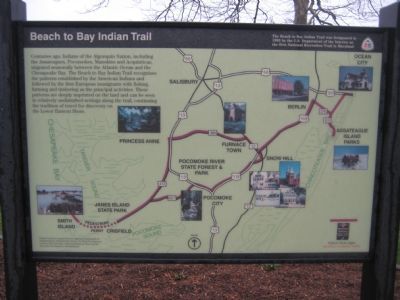 Beach to Bay Indian Trail Marker. Click for full size. Beach to Bay Indian Trail Marker image. Click for full size.
