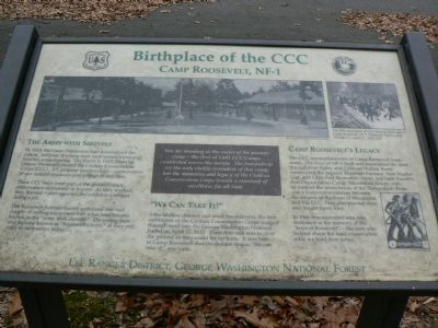 Birthplace of the CCC Marker image. Click for full size.