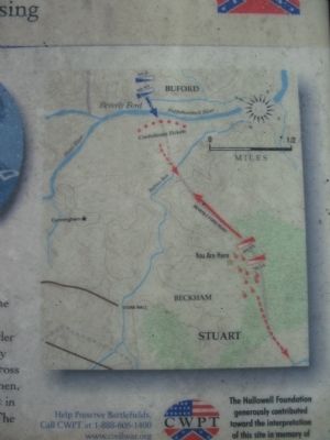 Map of the Opening Actions at Beverly Ford image. Click for full size.