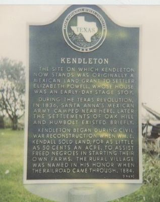 Kendleton Marker image. Click for full size.