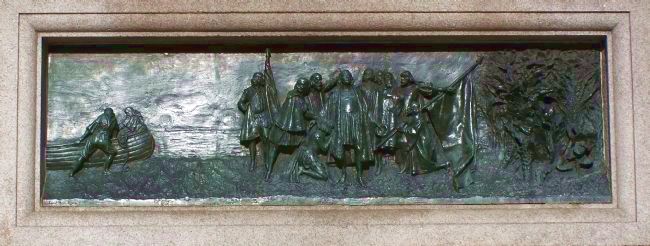 Front plaque on monument. Click for full size. Front plaque on monument image. Click for full size.