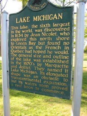 Lake Michigan Marker image. Click for full size.