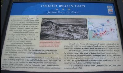 Cedar Mountain Marker image. Click for full size.