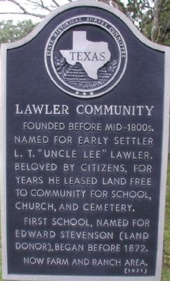Lawler Community Marker. Click for full size. Lawler Community Marker image. Click for full size.