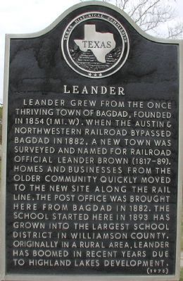 Leander Marker. Click for full size. Leander Marker image. Click for full size.