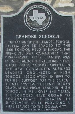 Leander Schools Marker image. Click for full size.