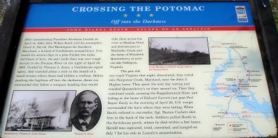 Crossing The Potomac Civil War Trails Marker image. Click for full size.