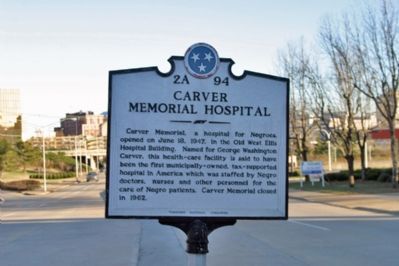 Carver Memorial Hospital Marker - Back image. Click for full size.