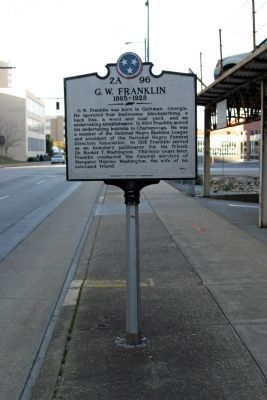 G. W. Franklin Marker - Back. Click for full size. G. W. Franklin Marker - Back image. Click for full size.