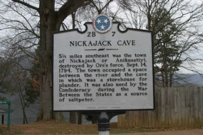 Nickajack Cave Marker image. Click for full size.