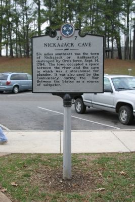 Nickajack Cave Marker image. Click for full size.