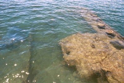 Rusting remains of the USS Arizona image. Click for full size.