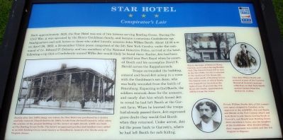 Star Hotel Civil War Trails Marker image. Click for full size.