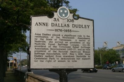 Anne Dallas Dudley Marker image. Click for full size.