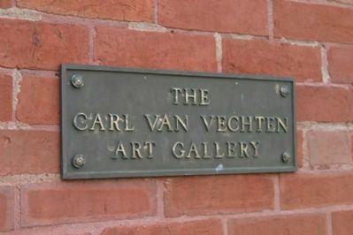Name plate at the entrance to the Carl Van Vechten Art Gallery. image. Click for full size.