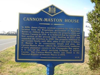 Cannon-Maston House Marker image. Click for full size.