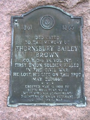 Dedicated to the Memory of Thornsbury Bailey Brown Marker image. Click for full size.