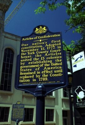 Articles of Confederation Marker image. Click for full size.
