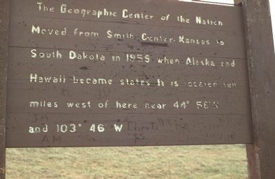 Geographic Center of Nation Sign image. Click for full size.