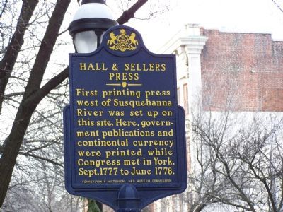 Hall & Sellers Press Marker image. Click for full size.