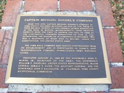 Captain Michael Doudel's Company Marker image. Click for full size.