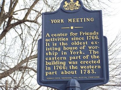 York Meeting Marker. Click for full size. York Meeting Marker image. Click for full size.