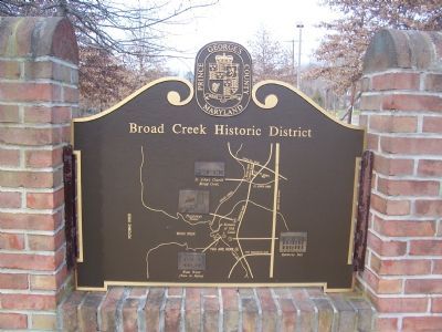Broad Creek Historic District Marker (Reverse) image. Click for full size.