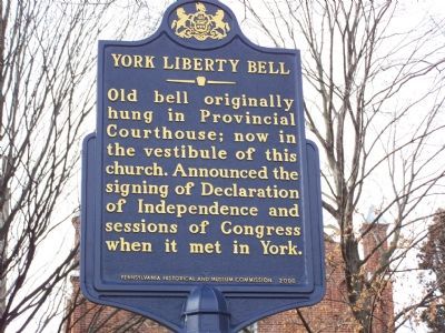 York Liberty Bell Marker image. Click for full size.