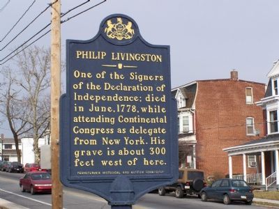 Philip Livingston Marker. Click for full size. Philip Livingston Marker image. Click for full size.