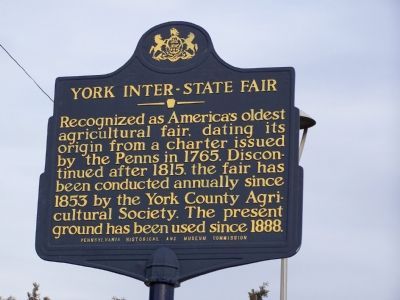 York Inter-State Fair Marker image. Click for full size.