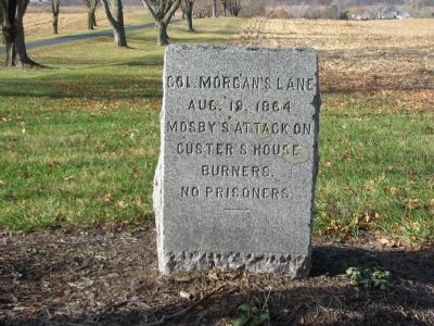 Col. Morgan's Lane Marker image. Click for full size.