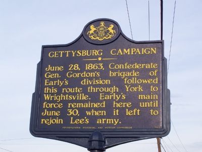 Gettysburg Campaign Marker. Click for full size. Gettysburg Campaign Marker image. Click for full size.