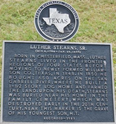 Luther Stearns, Sr. Marker image. Click for full size.