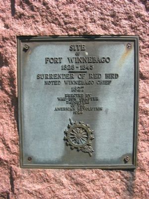 Site of Fort Winnebago Plaque image. Click for full size.