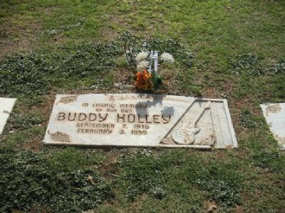 Buddy Holley Grave Marker image. Click for full size.